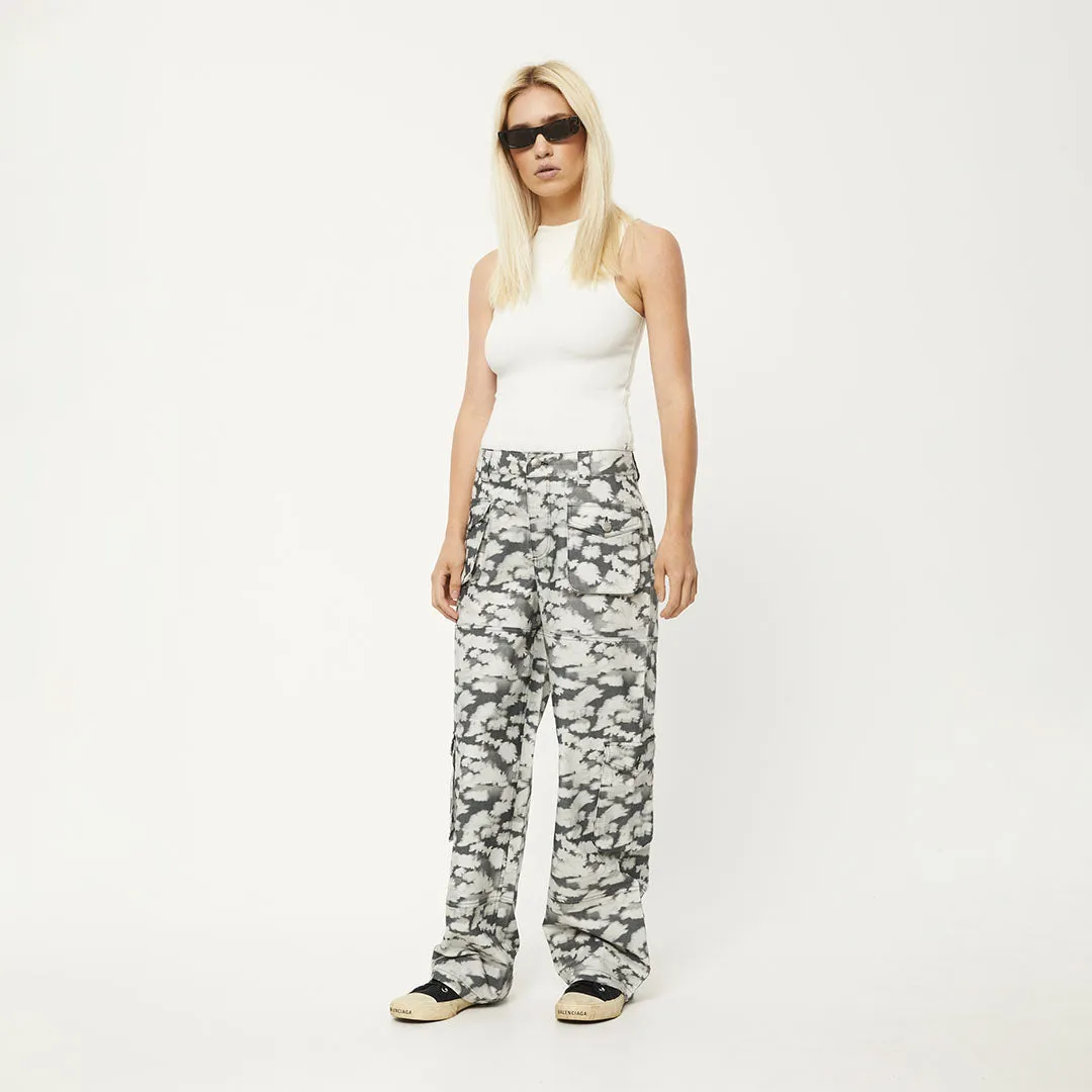 AFENDS Womens Linger - Cargo Pants - Black Floral