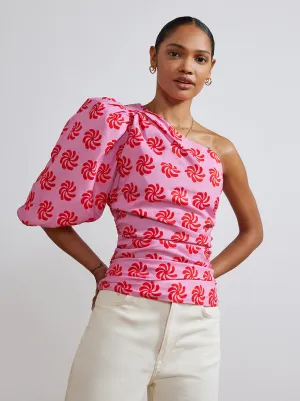 Athena Pink Geo Floral Top