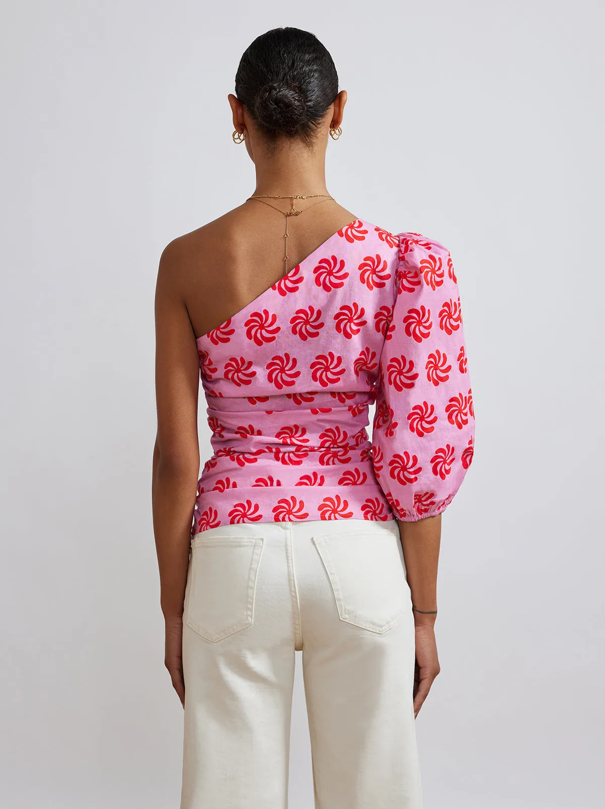 Athena Pink Geo Floral Top