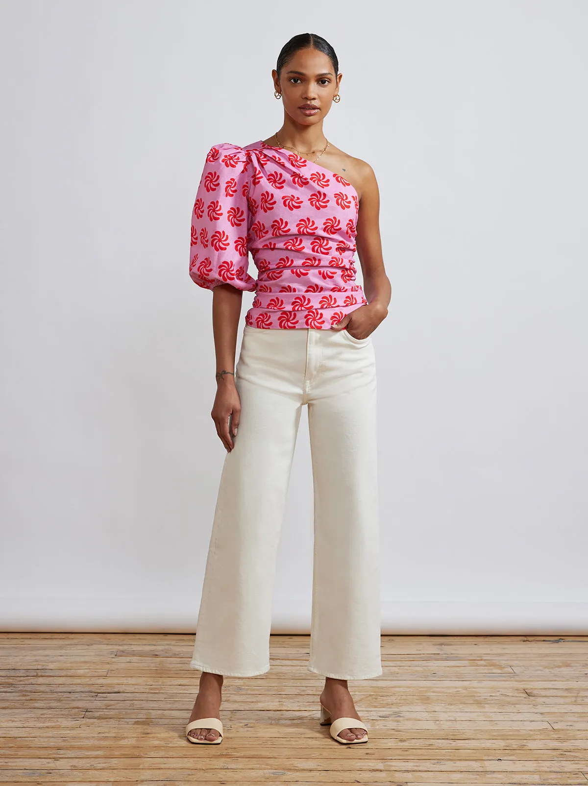 Athena Pink Geo Floral Top