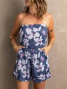 Chic V-neck Short-sleeved Jumpsuit