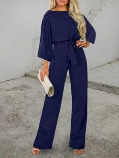 Chic V-neck Short-sleeved Jumpsuit