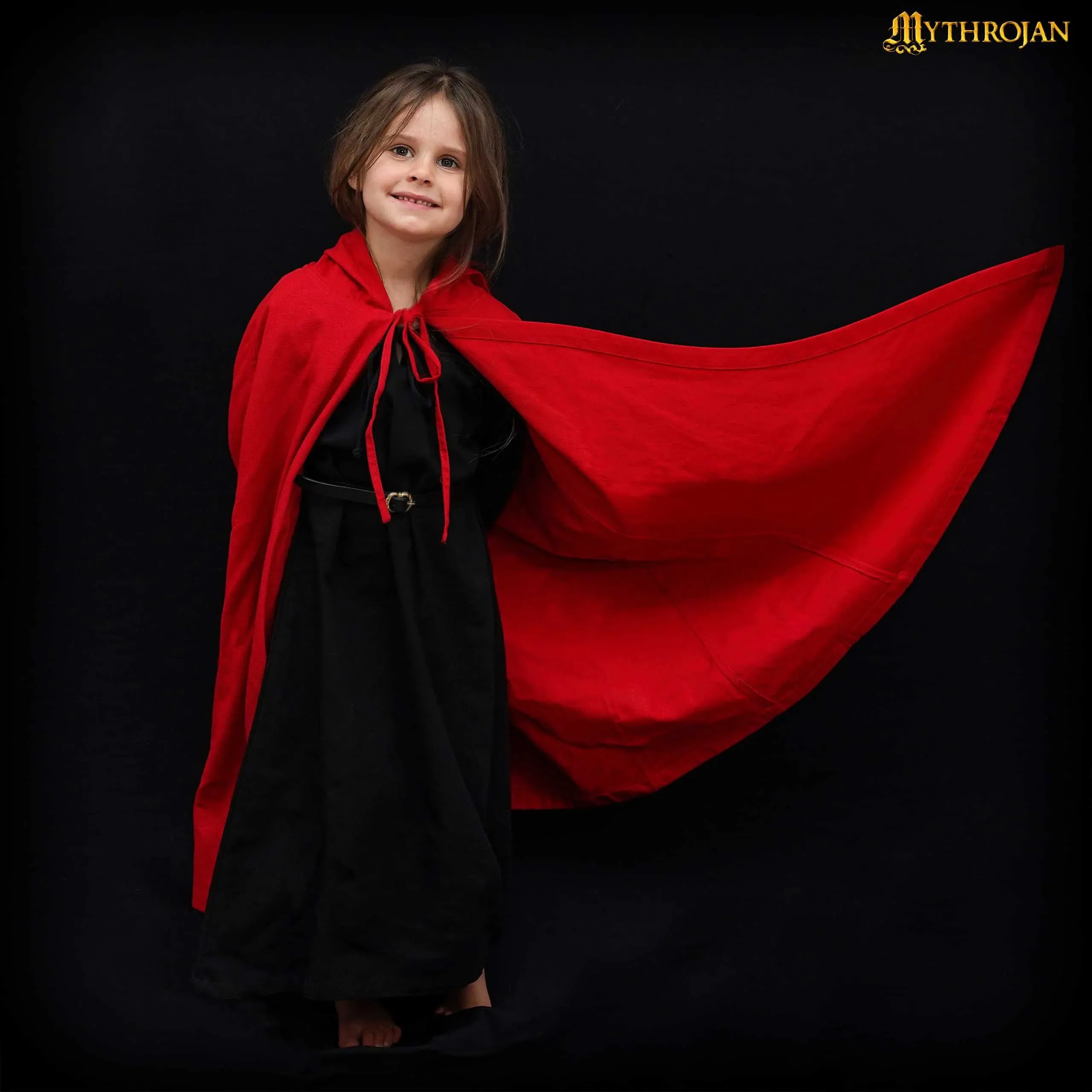 Child's Red Cloak/Cape With Hood