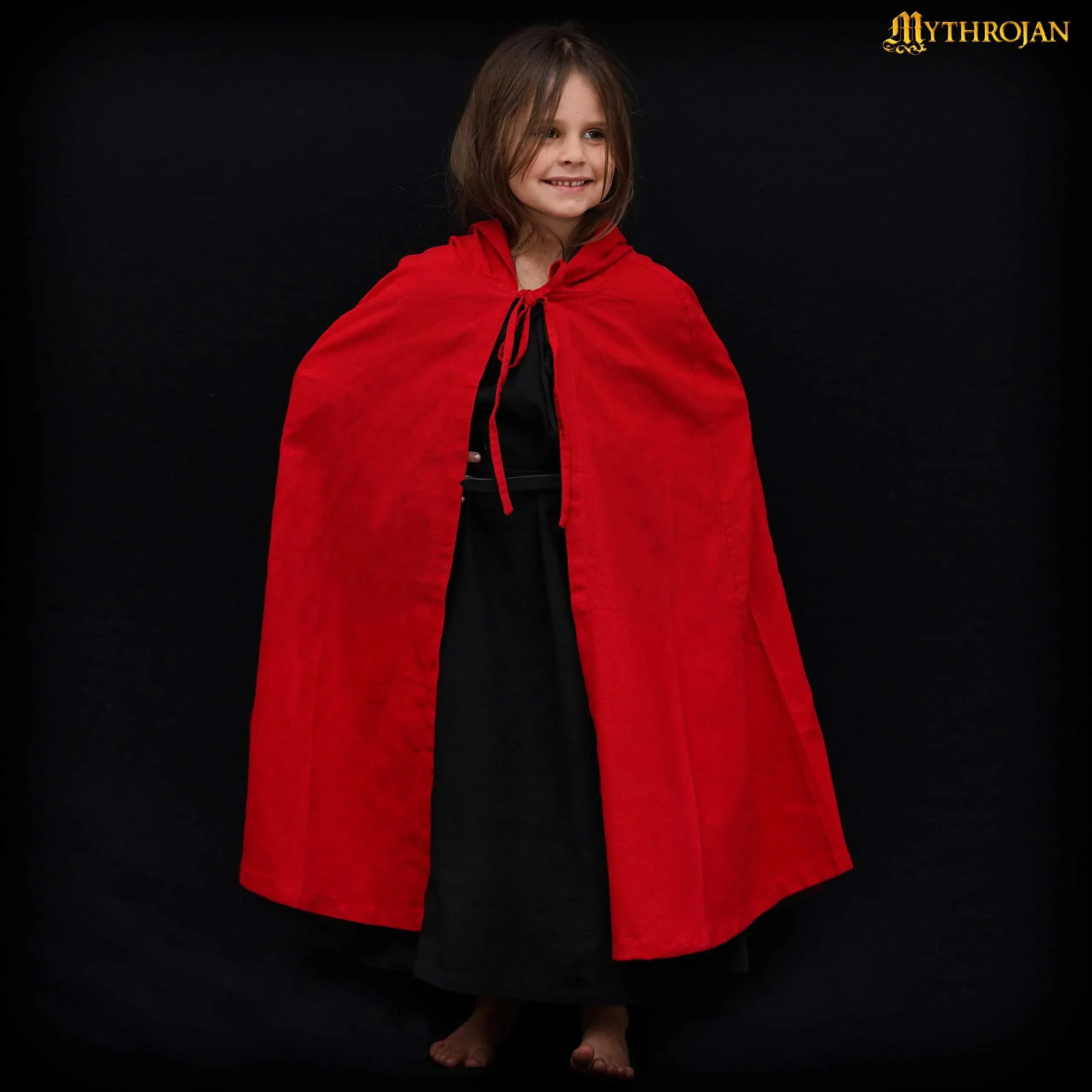 Child's Red Cloak/Cape With Hood