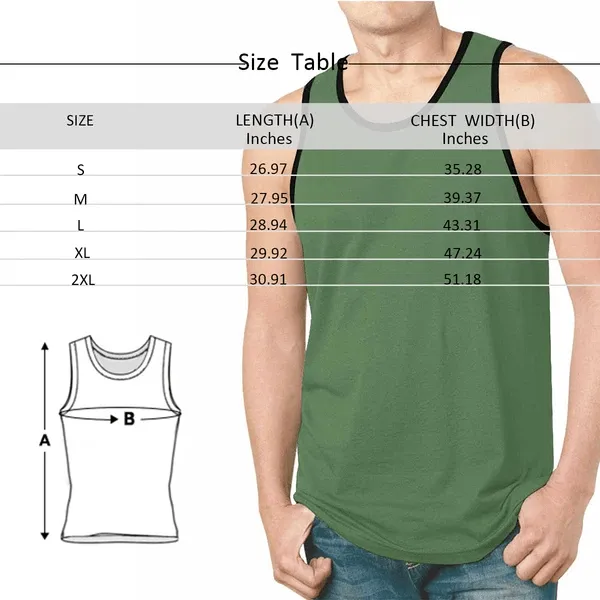 Design Your Own Tank Top Custom Face American Flag Personalized Men's All Over Print Tank Top