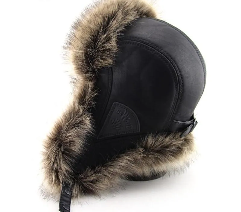 Faux Fur Ear Flaps Ski Cap