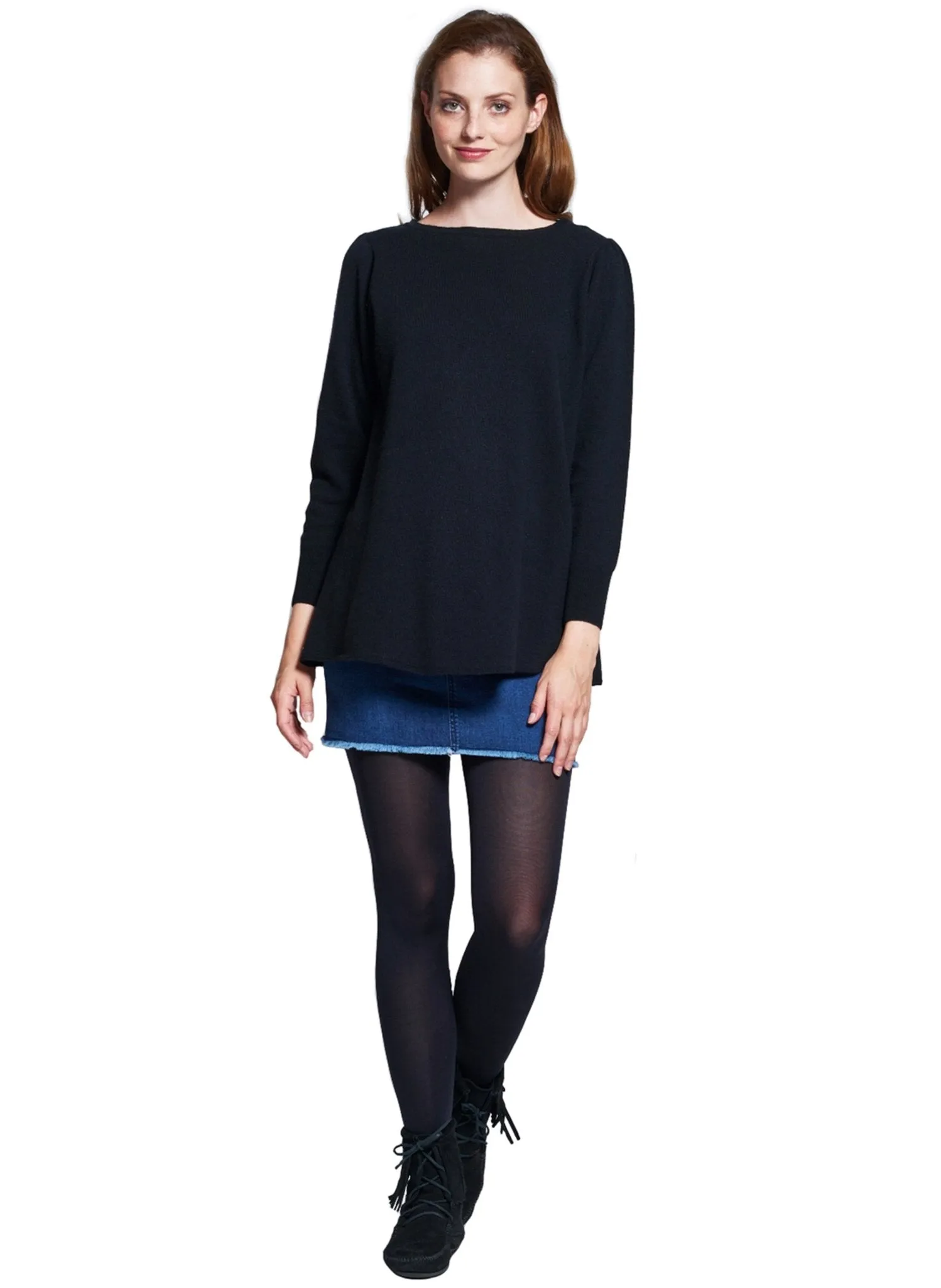 Flamina Maternity Jumper - Black