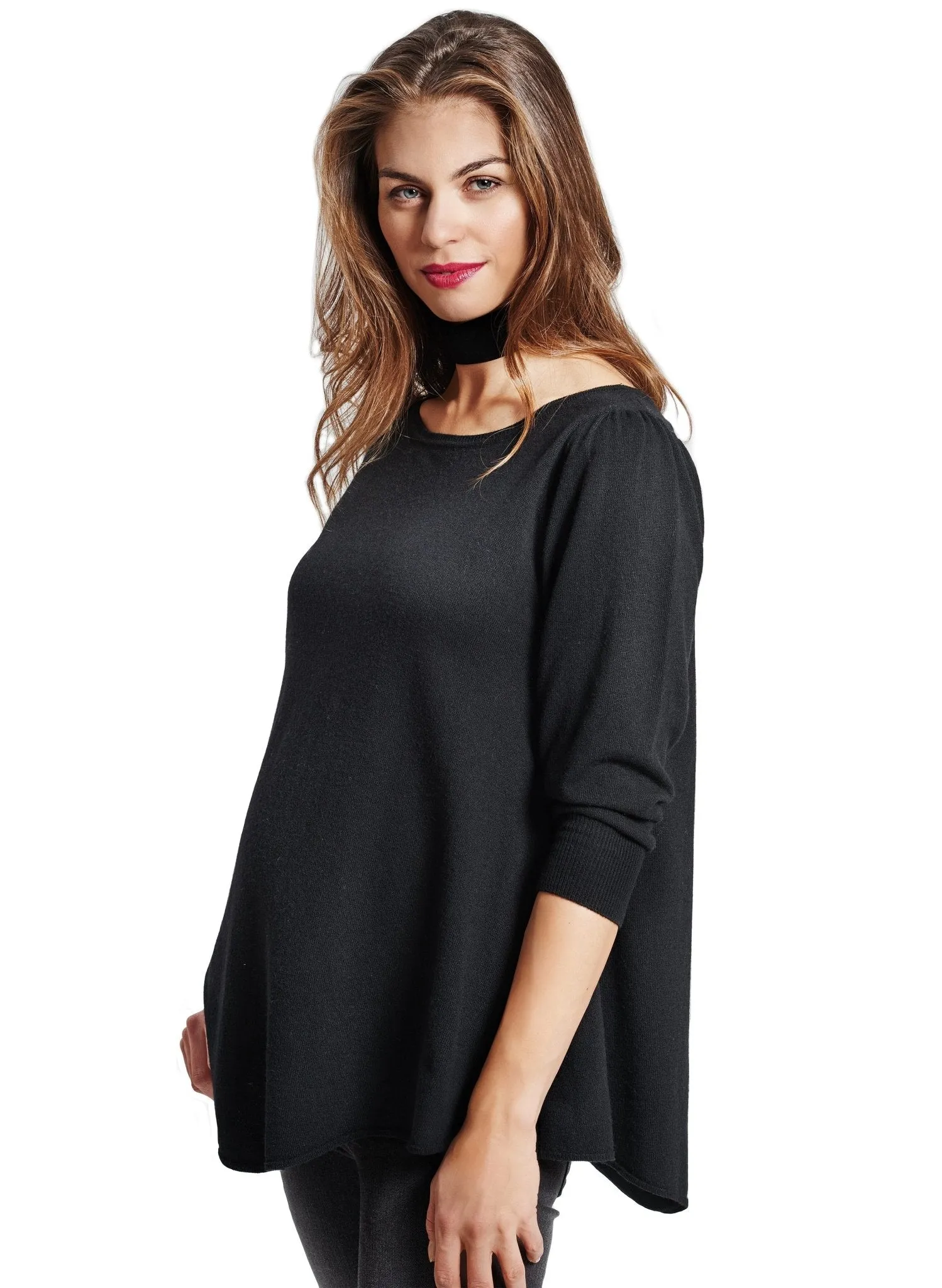 Flamina Maternity Jumper - Black