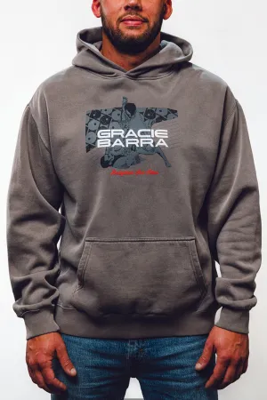 GB Collage Roots Mens Hoodie - Warm Grey