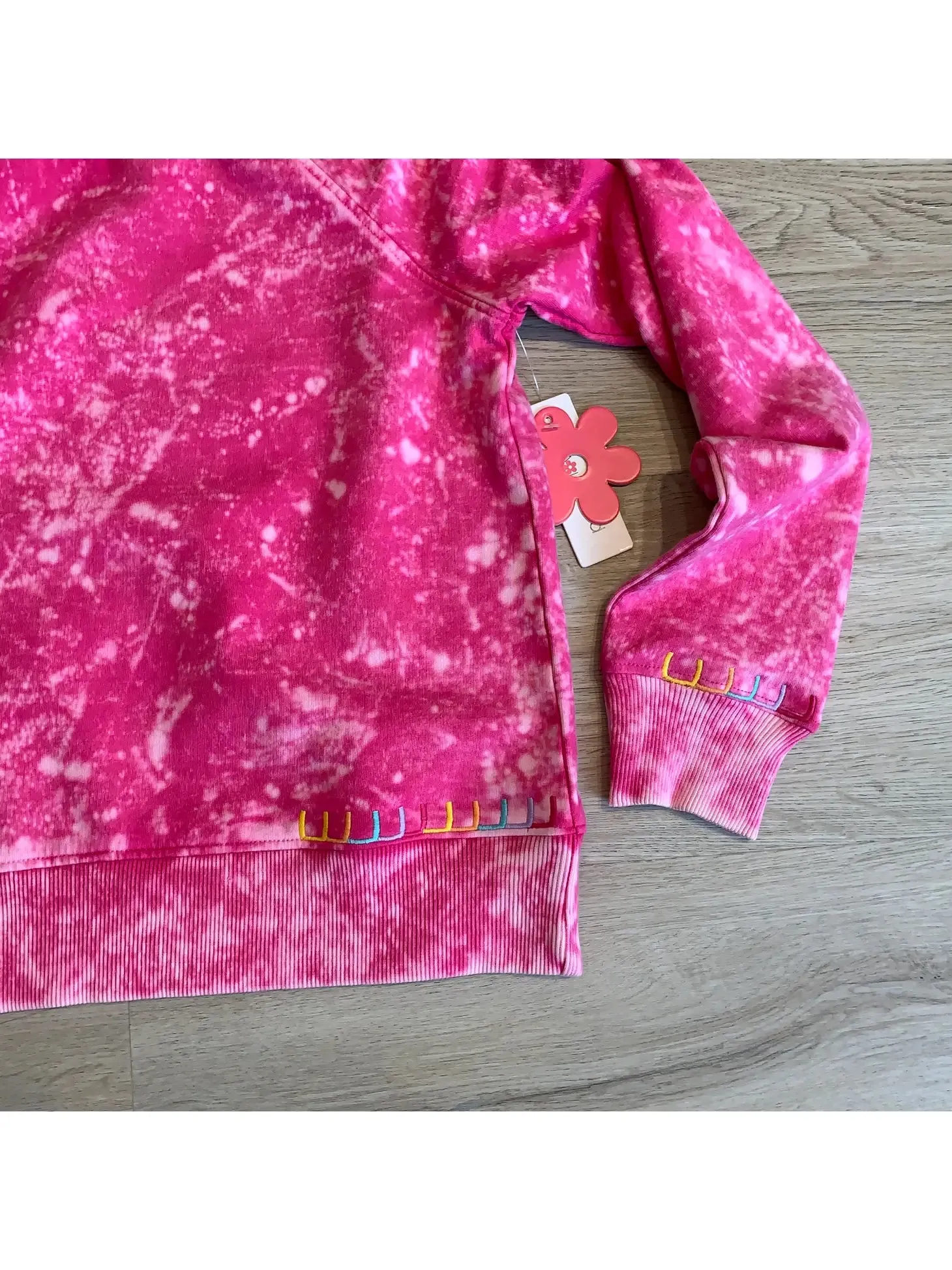 Girls Pink Washed Out Sweatshirt