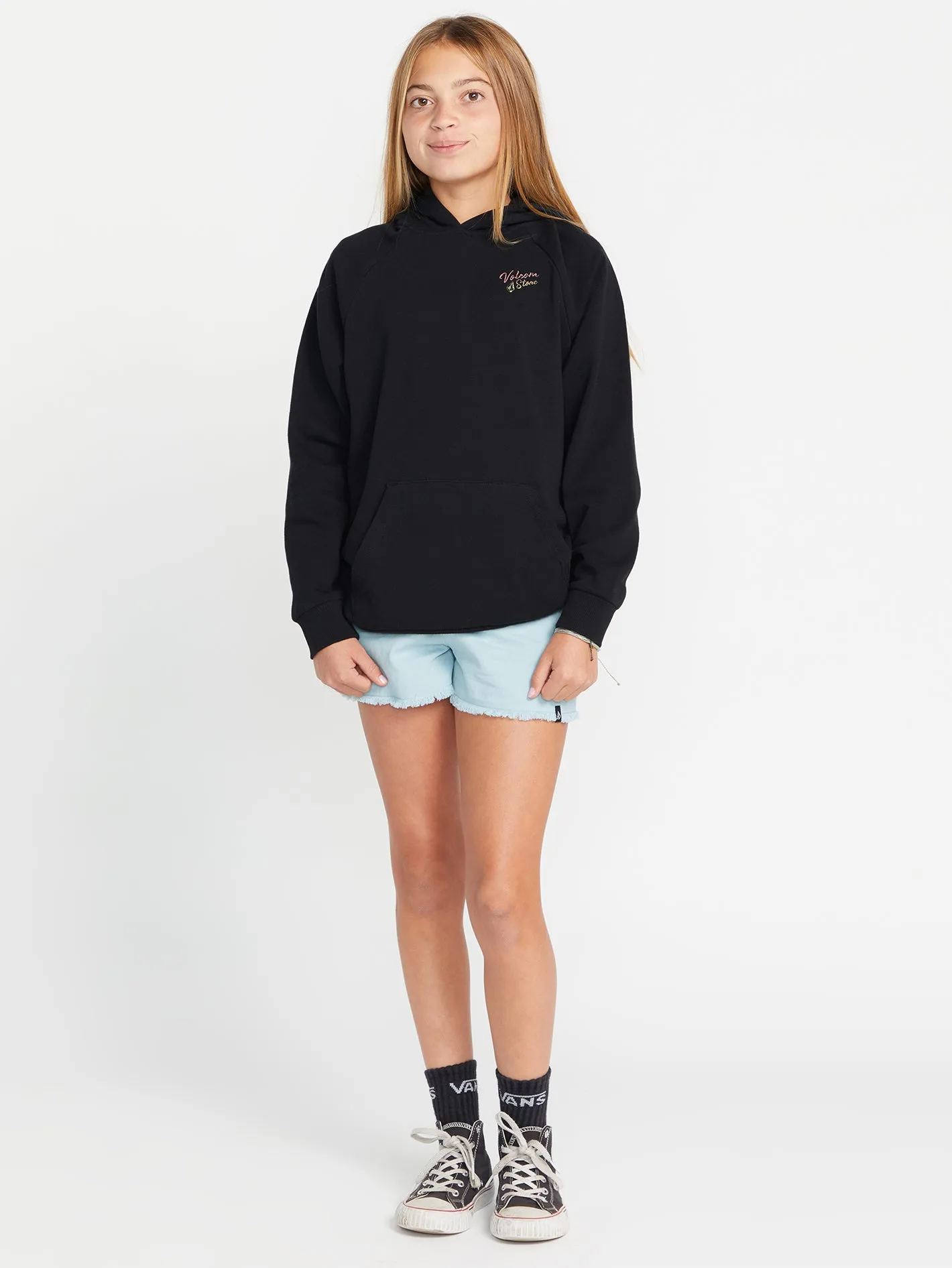 Girls Truly Stoked Boyfriend Hoodie - Black