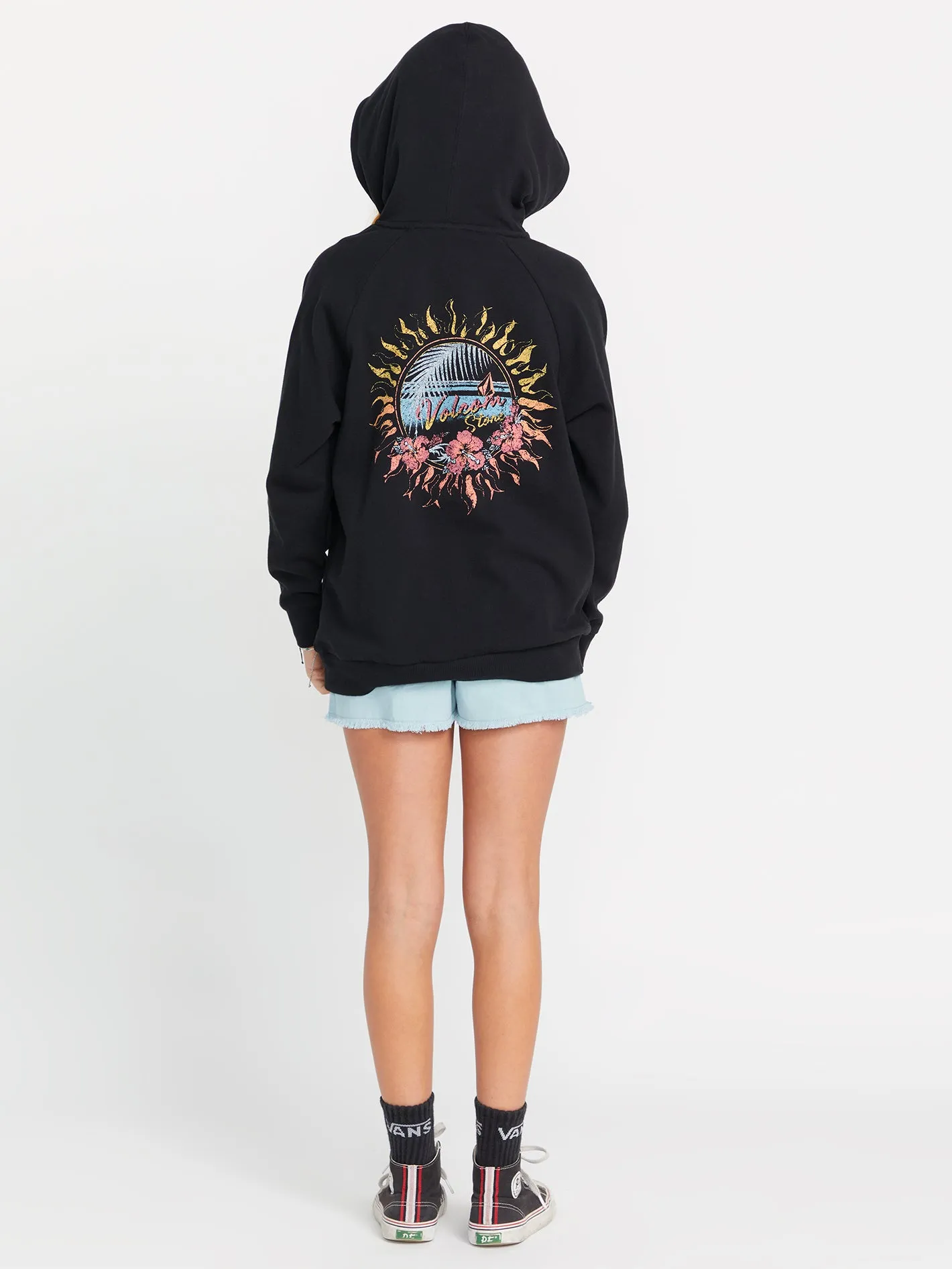 Girls Truly Stoked Boyfriend Hoodie - Black