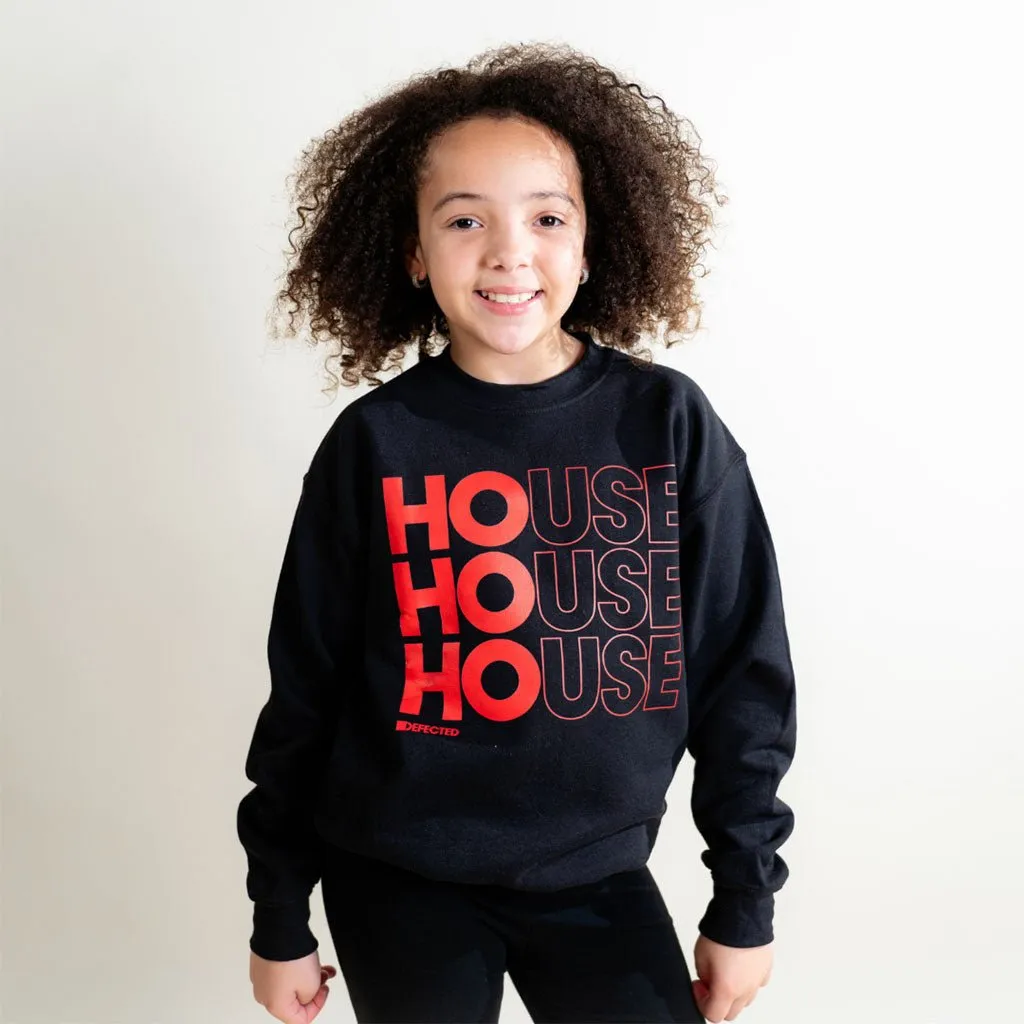 House Outline Kids Christmas Sweatshirt