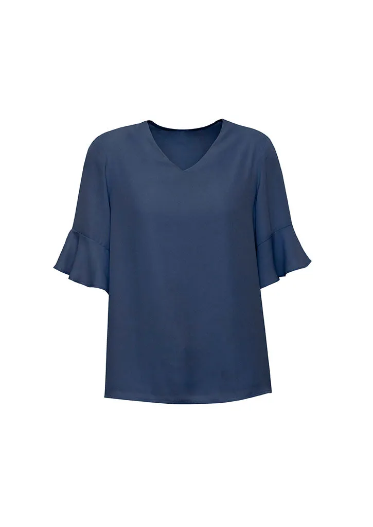 Ladies Aria Fluted Sleeve Blouse RB966LS