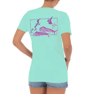 Ladies Mahi Duo Short Sleeve V-Neck T-Shirt