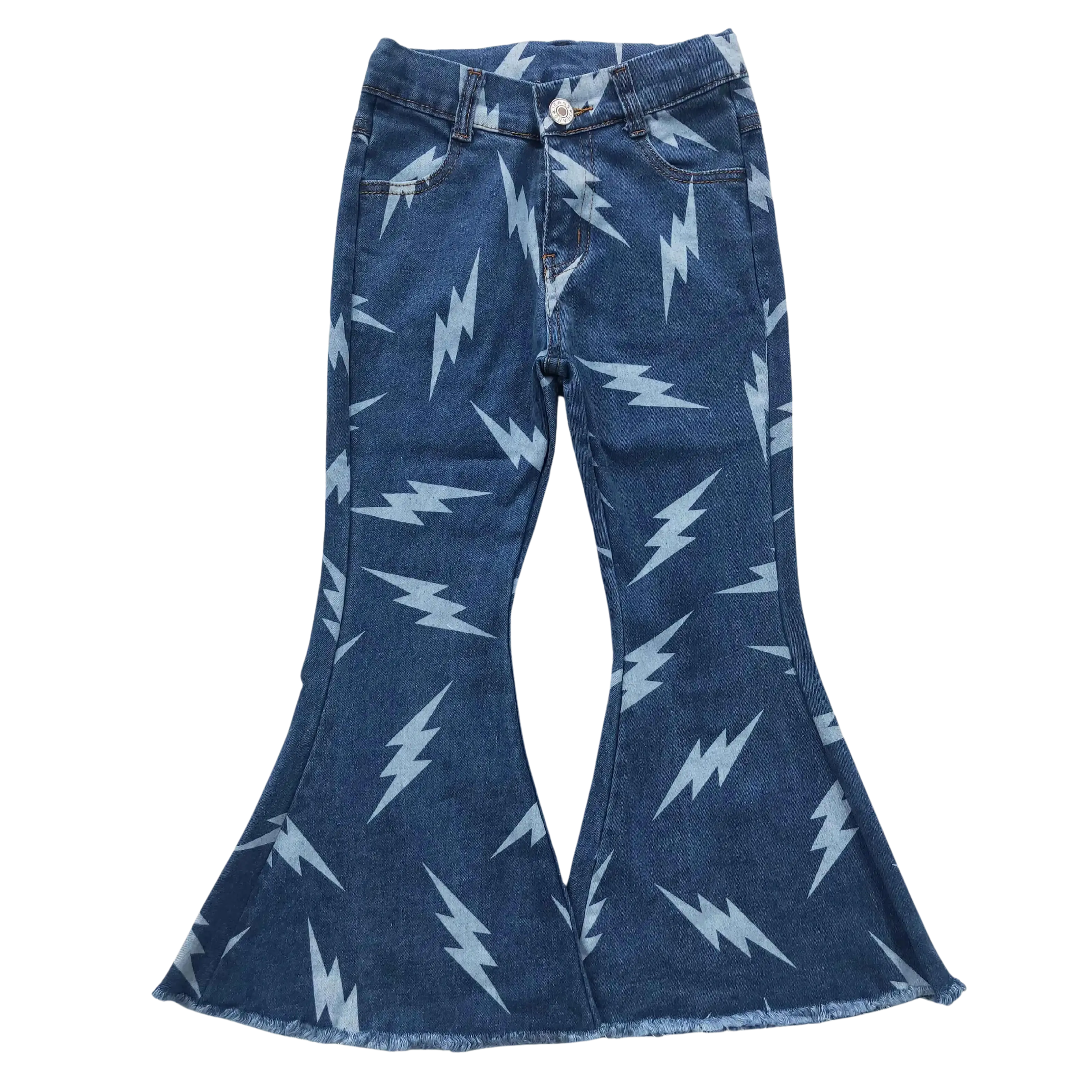 Lightning Blue Denim Bell Bottoms