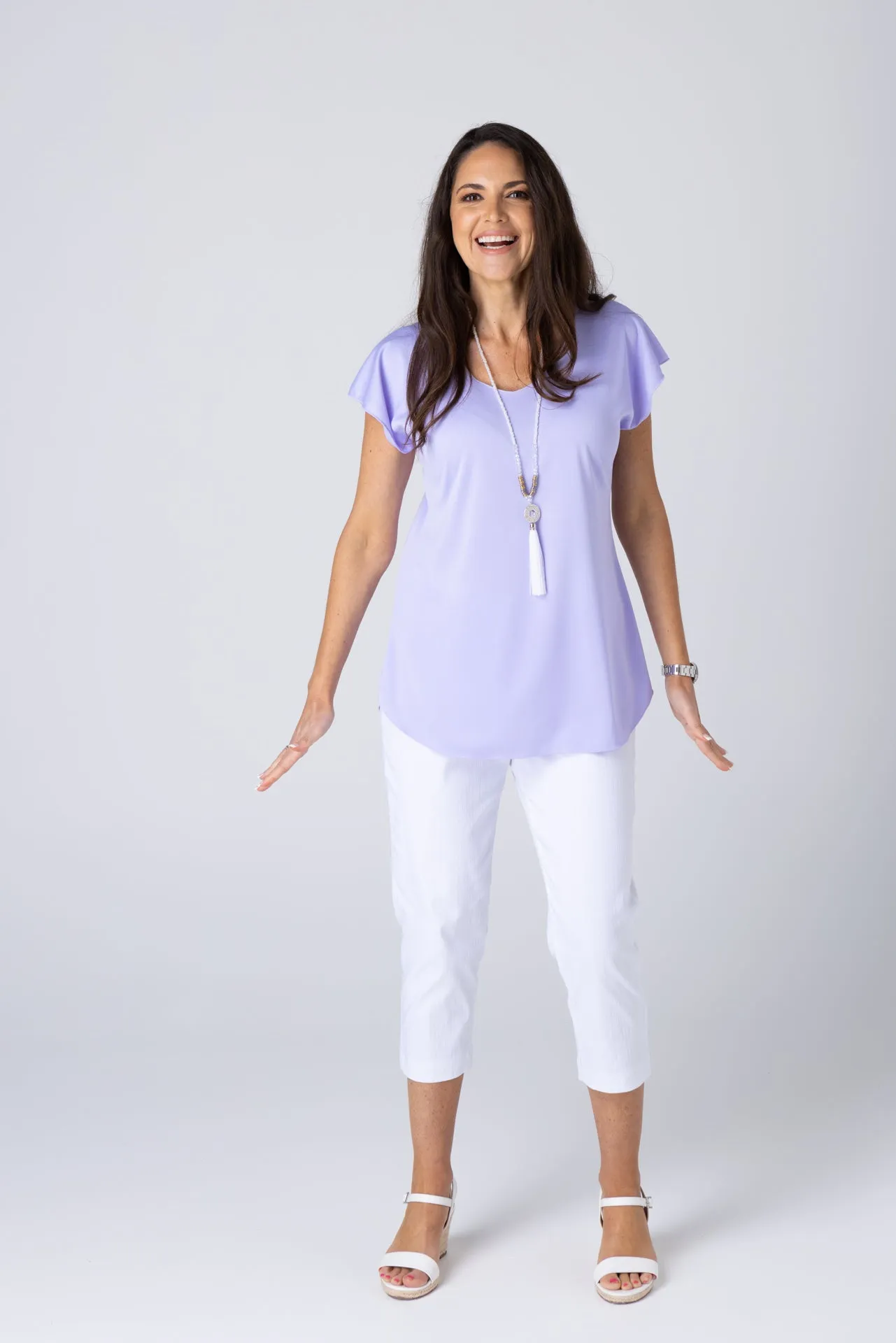 Lilac Activewear Short Sleeve Top