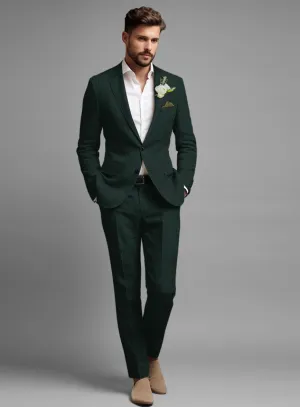 Martini Green Linen Suit