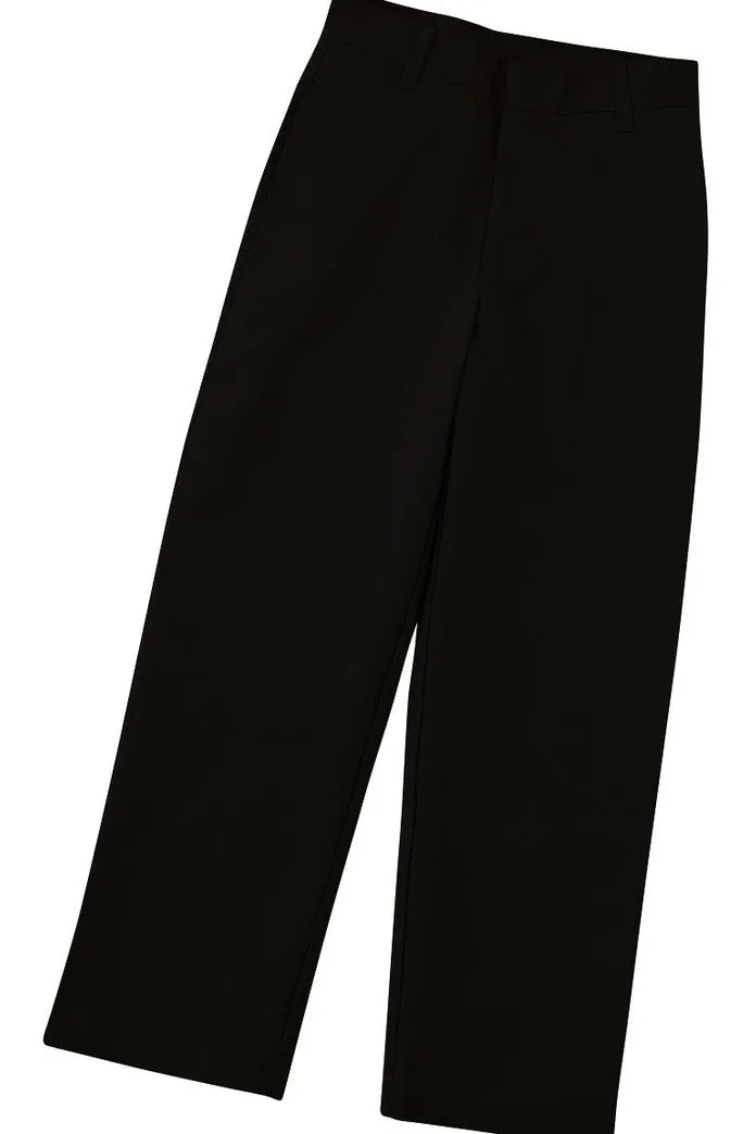 Mens Black Flat Front Pants