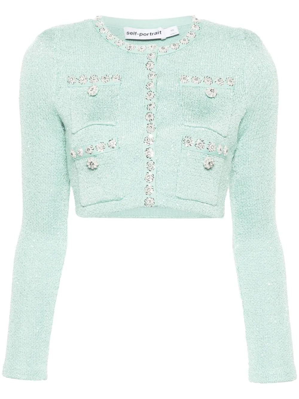 Mint Sequin Knit Cardigan