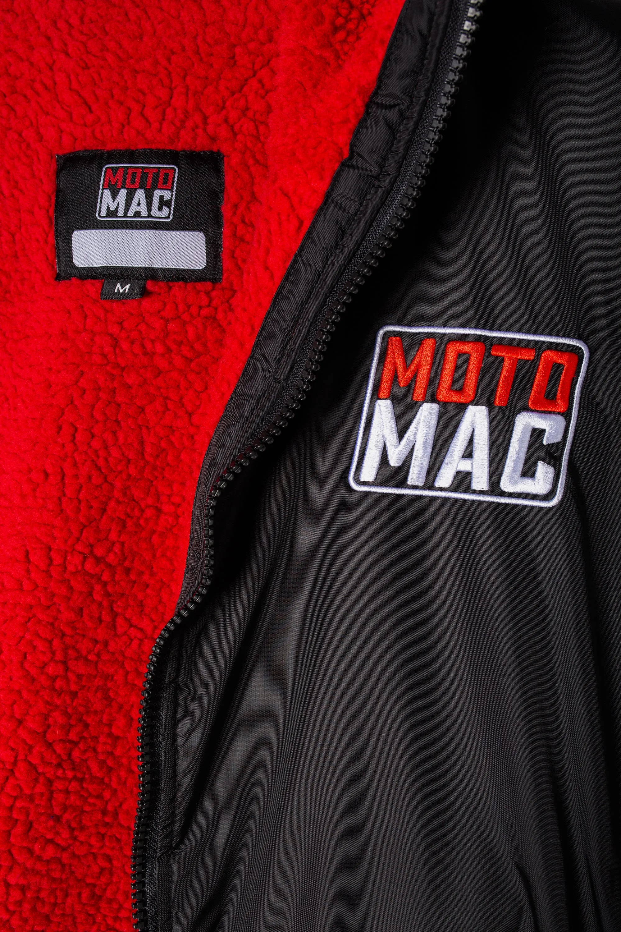 Moto-Mac Kids Robe Coat - Red Black