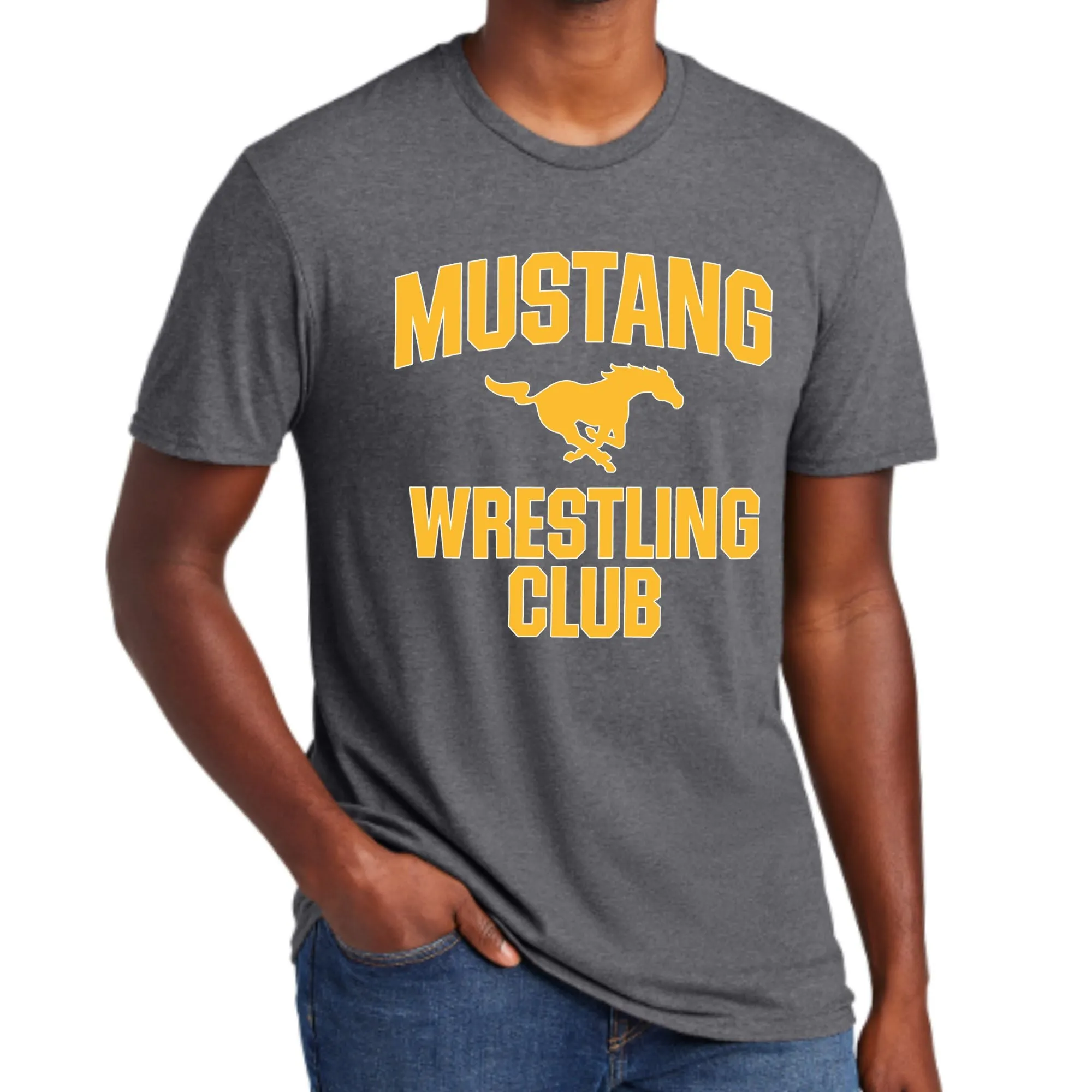 Mustangs Wrestling Club Bella Canvas Super Soft Cotton T-Shirt Unisex and Youth Sizes