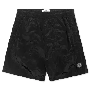 Nylon Metal Shorts - Black