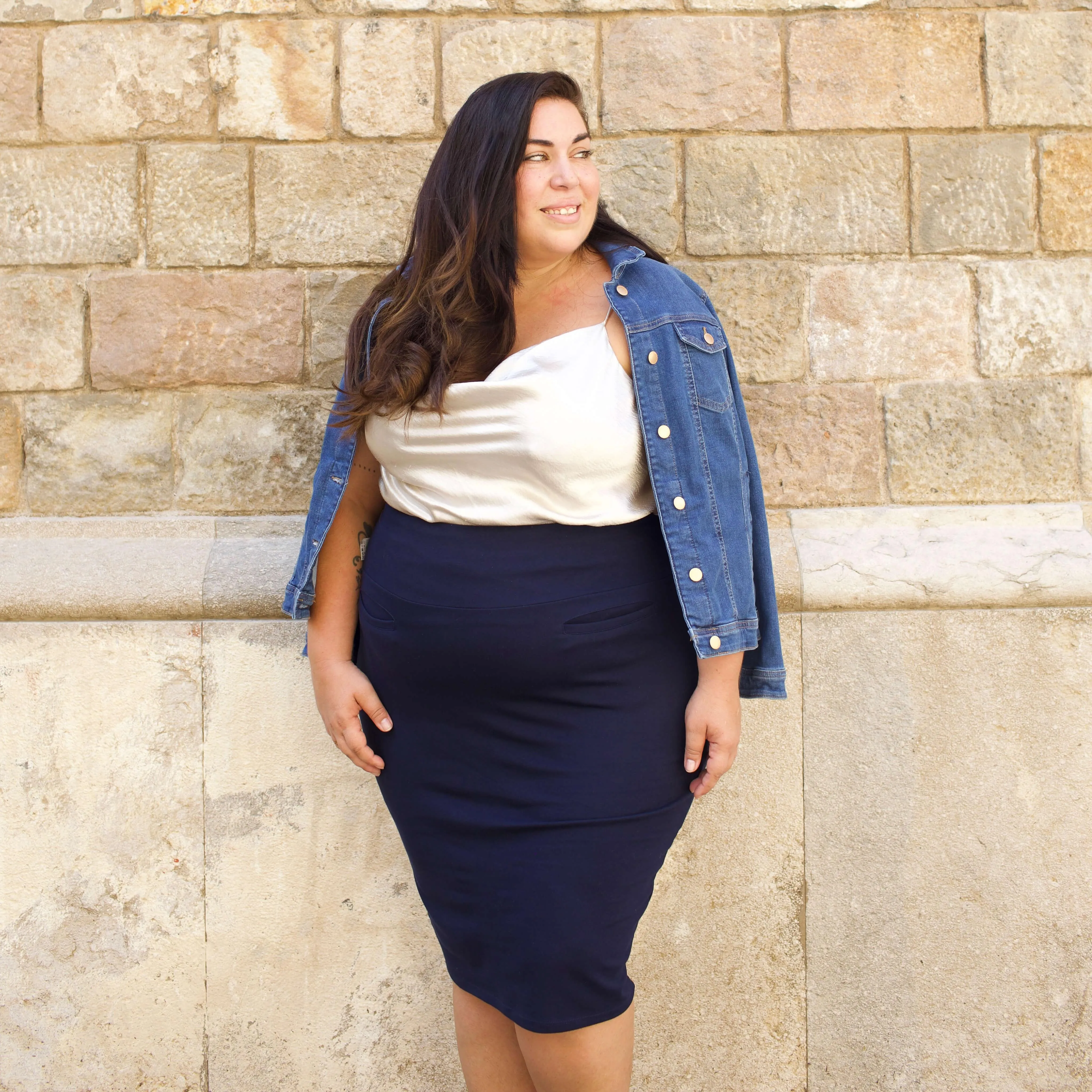 Pencil Skirt - Navy