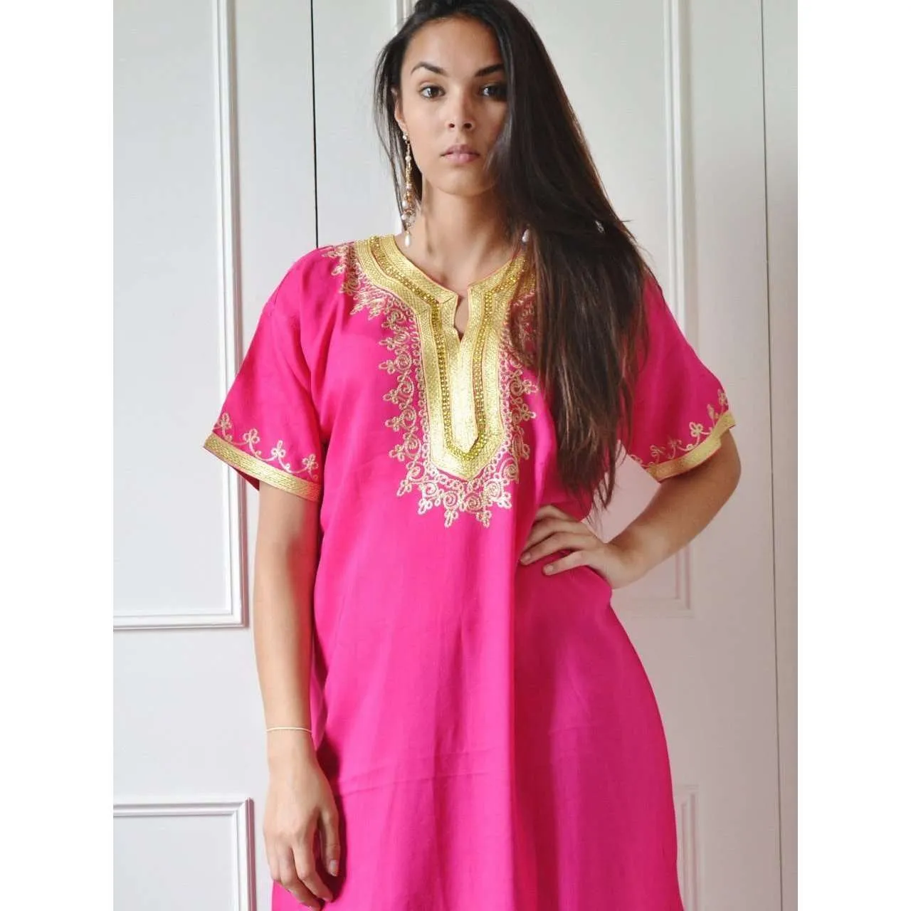 Pink Resort Kaftan Fez Style