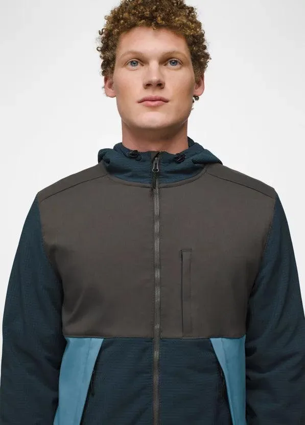 Prana Men's Gridlocked Fleece Overlay Full Zip