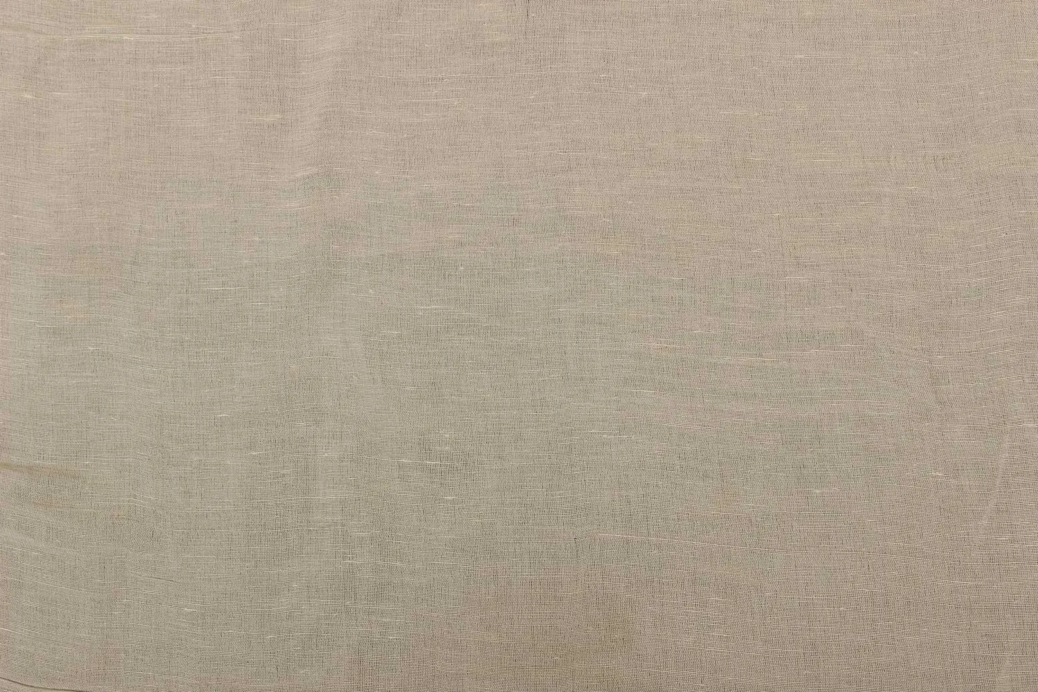 Precut of 1 Meter of Off White Plain Linen Blend Fabric