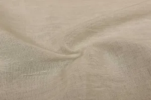 Precut of 1 Meter of Off White Plain Linen Blend Fabric