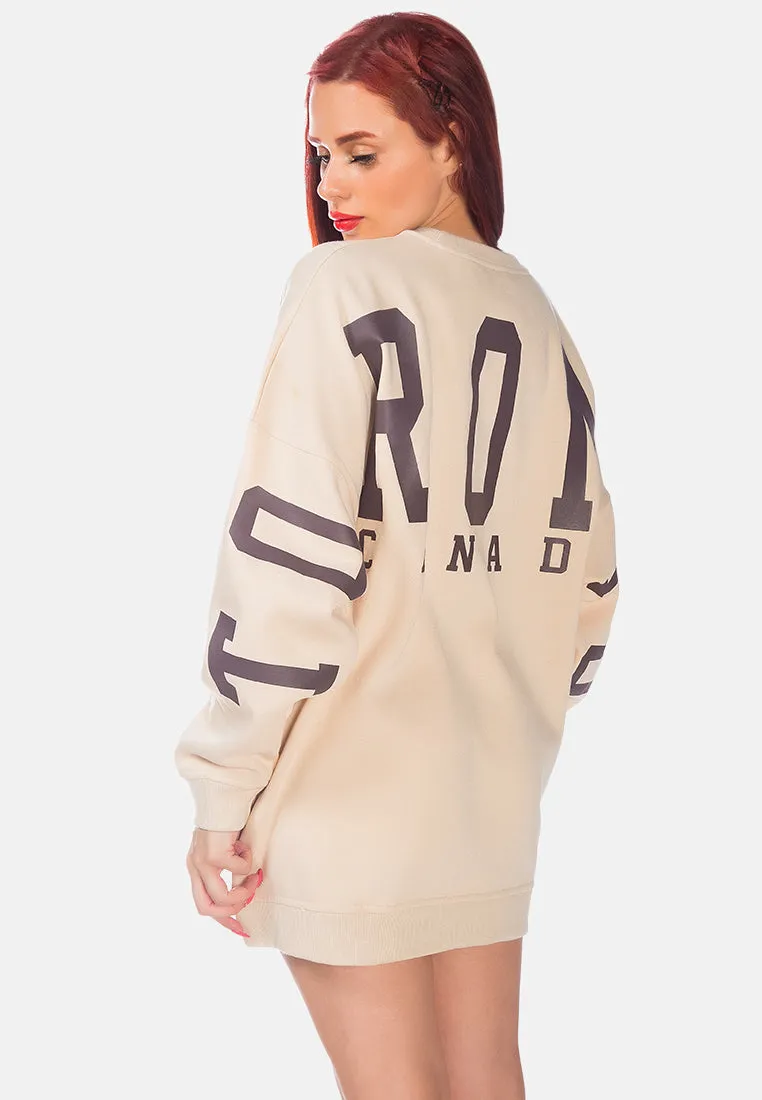 Printed Oversized Sweatshirt