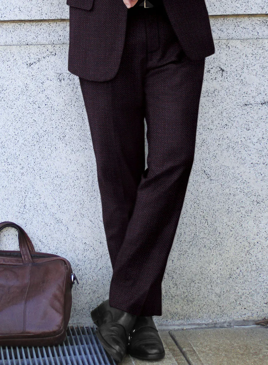 Reda Floura Maroon Wool Suit