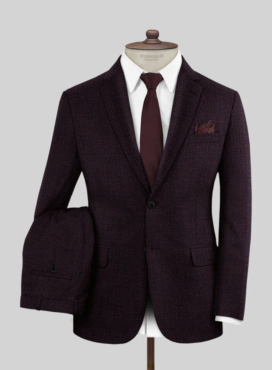 Reda Floura Maroon Wool Suit