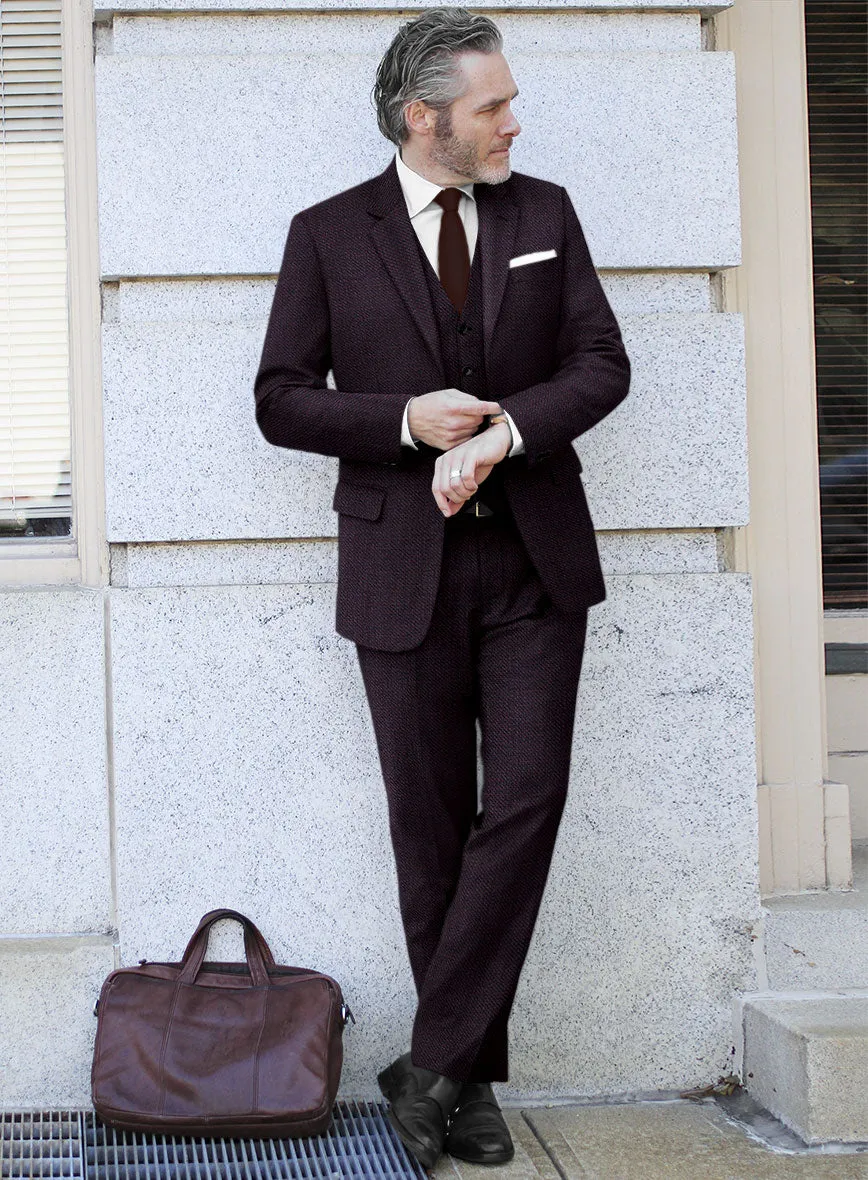 Reda Floura Maroon Wool Suit