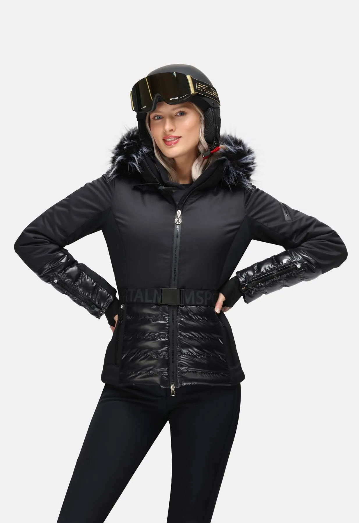 Sportalm Black Ski Jacket with Belt 9820576191