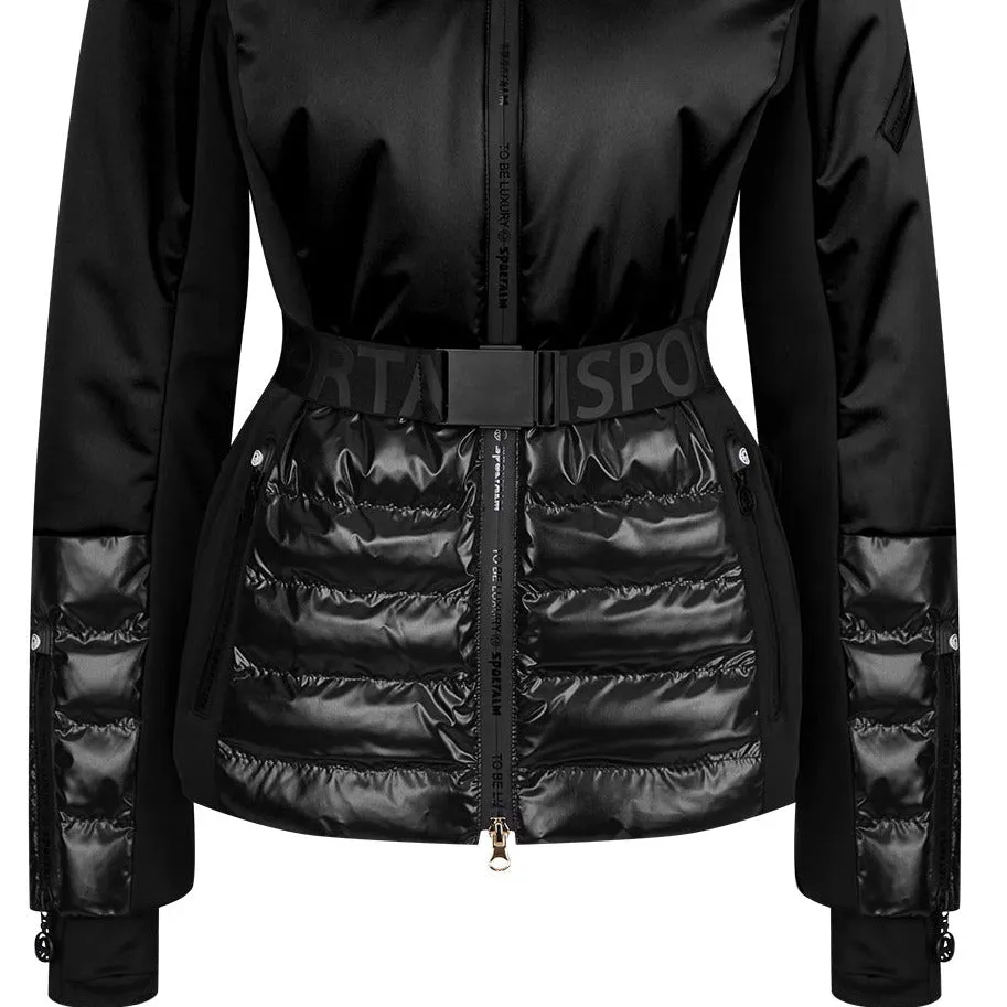 Sportalm Black Ski Jacket with Belt 9820576191