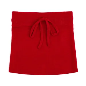 Sweater Skirt - Sparkly Bright Red