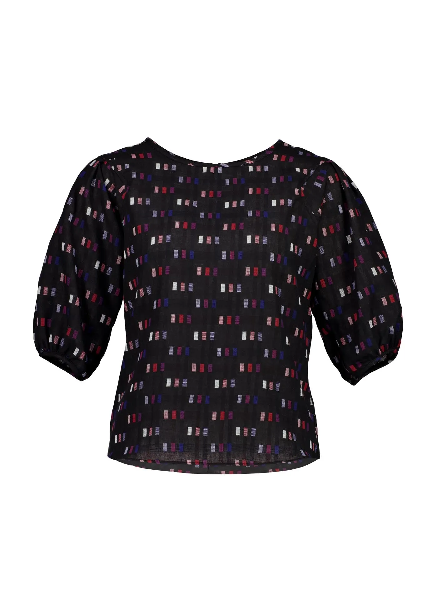 Telegraph Blouse Black in Woven Cotton