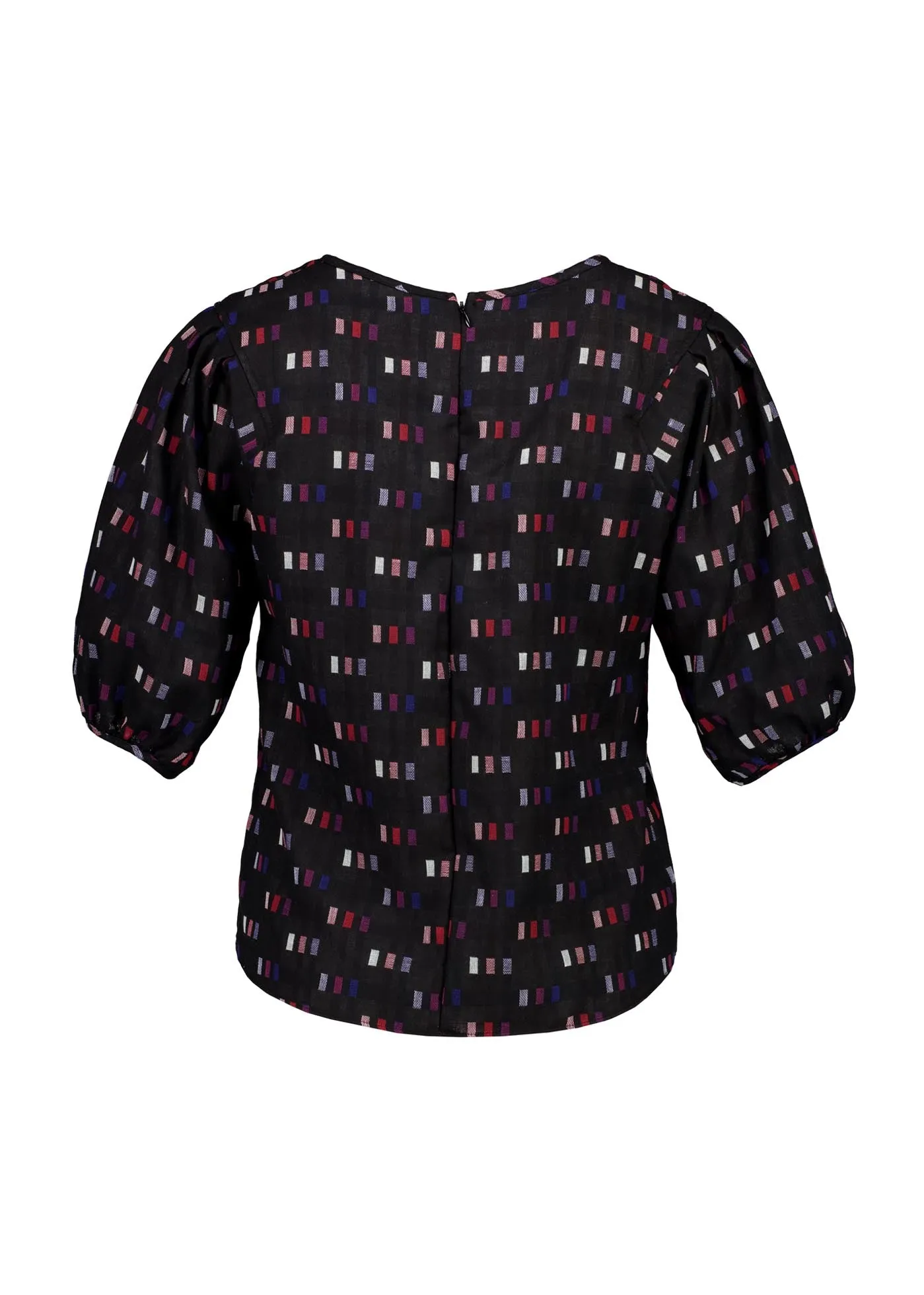 Telegraph Blouse Black in Woven Cotton