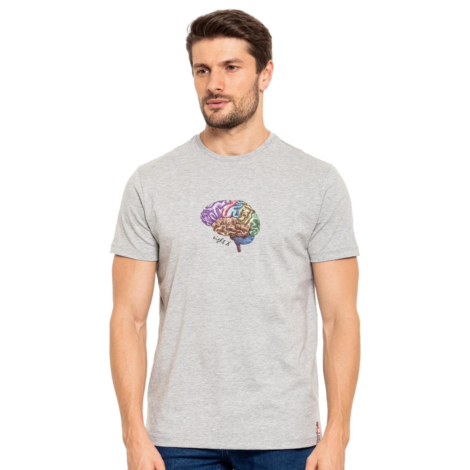 The Brain 8X Street T-Shirt - Grey Matter