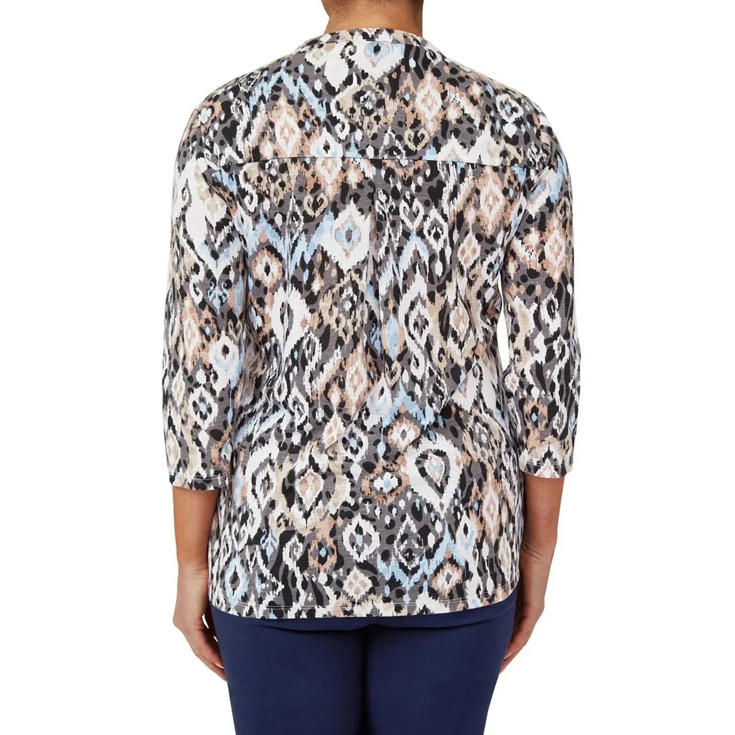 TIGI 14/16 Ikat Notch Neck Top