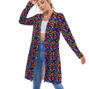 Watercolor Women's Mid-Length Cardigan